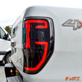 Raptor Style 3D Stripe Bar Full LED Tail Lights for Ford Ranger PX T6 2011-2021 MK1 MK2 MK3